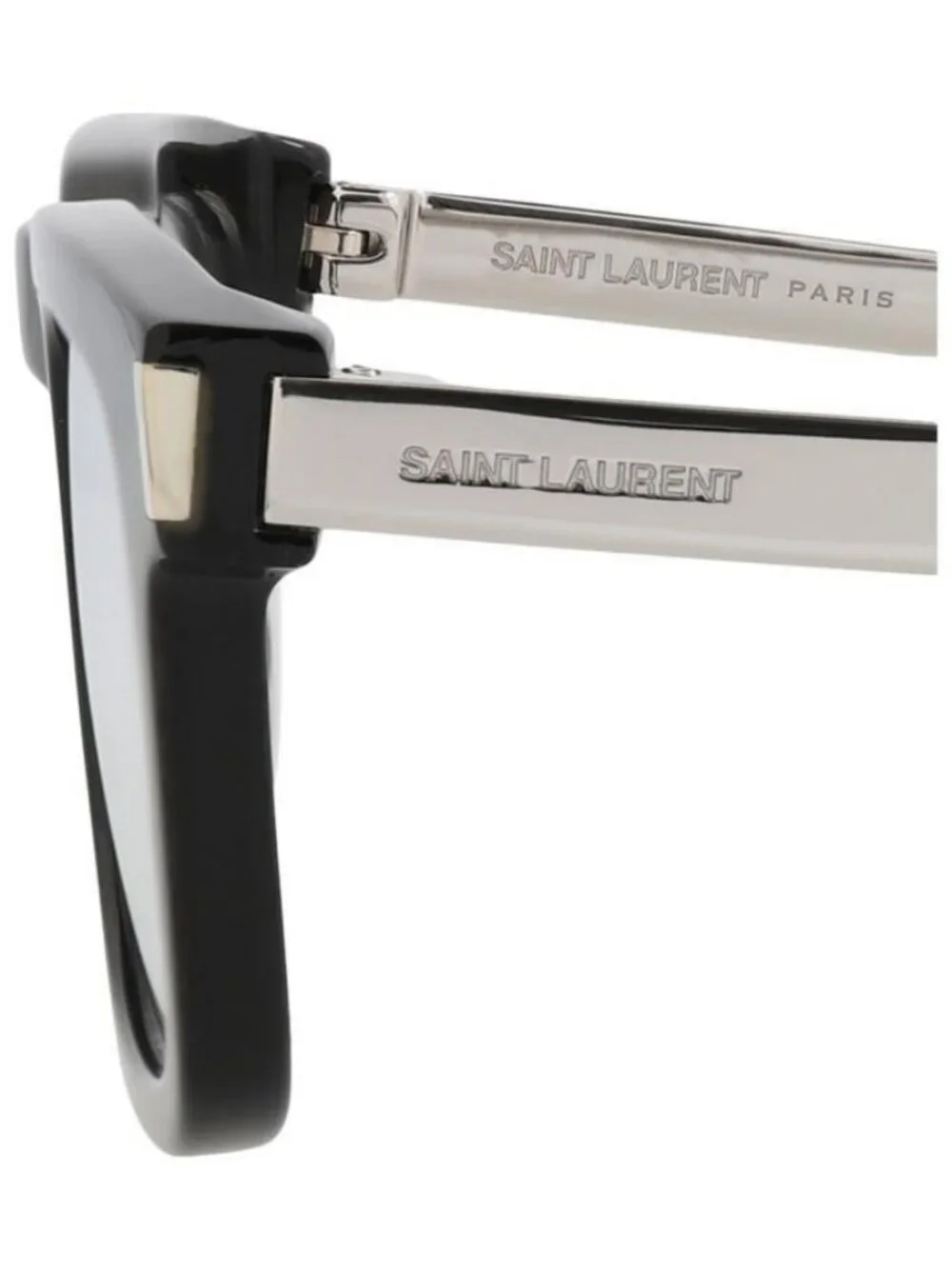 New Saint Laurent Unisex Square/Rectangle Black Silver Transparent Fashion Desig